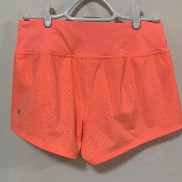 Lululemon Final Lap Short 2.5” - Pop Orange Sz 4 - Picture 1 of 11